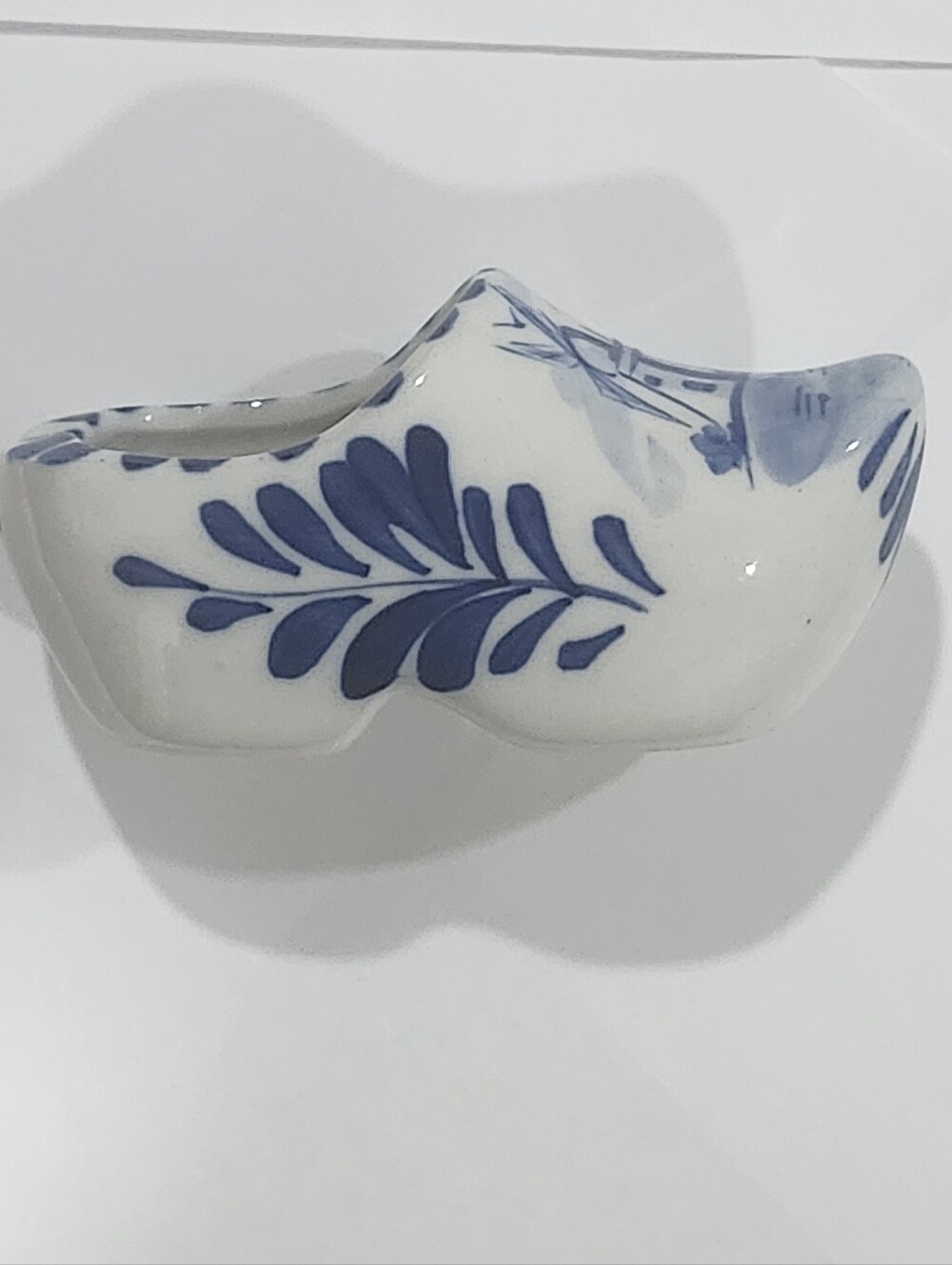 Vintage Delft Blue Holland Dutch Hand Painted Windmill Shoe Clog